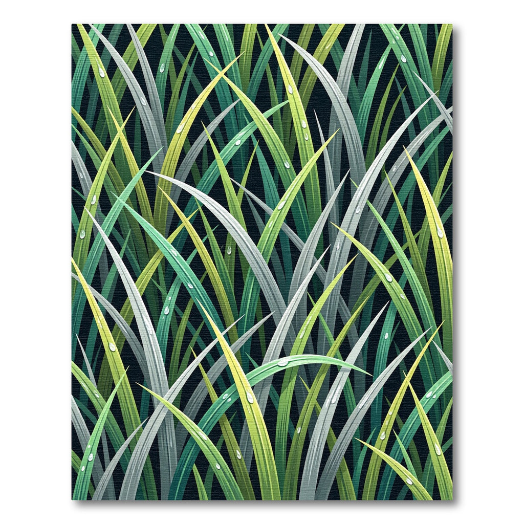 Lush Green Dewy Tropical Grass Rug