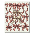 Elegant Rose Ribbon Bow Arrangement Rug