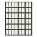 Grid Layout Cream Gray Composition Rug