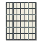 Grid Layout Cream Gray Composition Rug