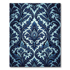 Deep Blue Ornamental Scroll Rug