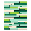 Modern Mint Green Geometric Block Rug