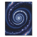 Deep Blue Cosmic Spiral Galaxy Rug