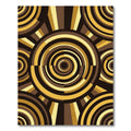 Modern Earthy Tone Concentric Circles Rug