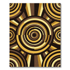 Modern Earthy Tone Concentric Circles Rug