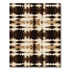 Brown Cream Abstract Starburst Mirror Rug
