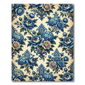 Navy Blue Floral Bouquet Garden Rug
