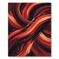 Fiery Red Swirling Brushstrokes Rug