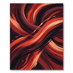 Fiery Red Swirling Brushstrokes Rug