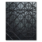 Dark Gray Geometric Intersecting Lines Rug