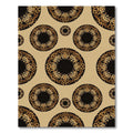 Leopard Eye Aesthetic Circular Neutral Rug