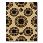 Leopard Eye Aesthetic Circular Neutral Rug