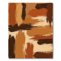 Modern Abstract Earth Tone Brushstroke Rug
