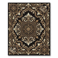 Ornate Gold Crown Scrollwork Rug