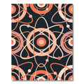 Retro Atomic Orange Orbital Rug