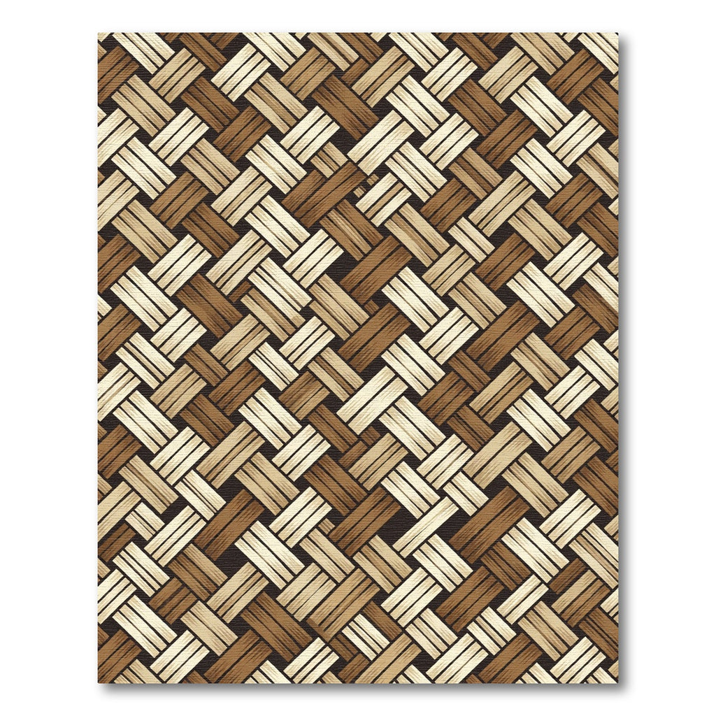 Woven Brown Diagonal Texture Rug