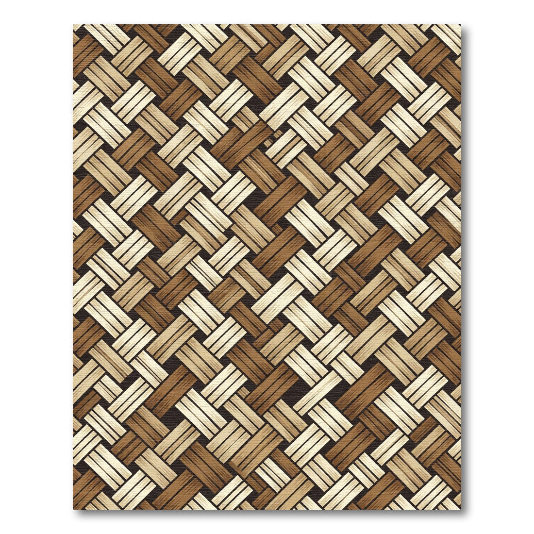 Woven Brown Diagonal Texture Rug
