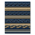 Nautical Braided Rope Stripes Rug