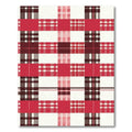Crimson Cream Plaid Squares Rug
