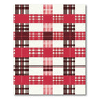 Crimson Cream Plaid Squares Rug