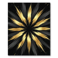 Black Gold Burst Rays Rug