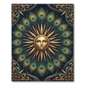 Golden Sun Peacock Feather Radiance Rug