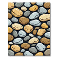 Amber Taupe Gray Smooth Stone Arrangement Rug