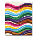 Vibrant Rainbow Wave Swirl Rug