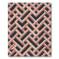 Geometric Coral Interlocking Lattice Rug