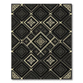 Gold Geometric Lattice Ornate Noir Rug