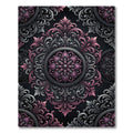 Sophisticated Pink and Gray Floral Medallion Rug