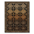 Golden Pyramid Tribal Border Rug