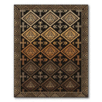 Golden Pyramid Tribal Border Rug