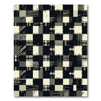 Distressed Patchwork Geometric Arrangement Rug