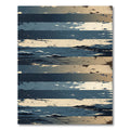 Abstract Horizon Striped Blue Ocean Rug