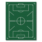 Minimalist Forest Green Soccer Field Rug
