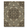 Antique Gold Scrollwork Damask medallions Rug
