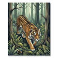 Vivid Tiger Orange Jungle Surroundings Rug
