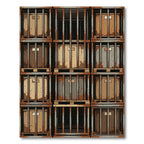 Industrial Stacked Crate Motif Rug