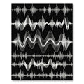 White Soundwave Amplitude Graph Rug