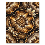 Golden Agate Crystals Slice Pattern Rug