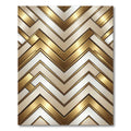 Luxurious Metallic Gold Angular Geometric Art Rug