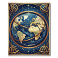 Vintage Celestial Earth Constellation Rug