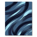 Modern Navy And Sky Blue Swirl Rug