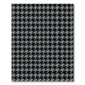 Classic Black Gray Houndstooth Checkered Rug