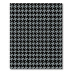 Classic Black Gray Houndstooth Checkered Rug
