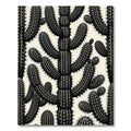 Dark Gray Cactus Spiky Botanical Repeat Rug