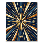 Golden Art Deco Radiant Starburst Rug