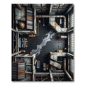 Industrial Concrete Rusty Metal Abstract Rug
