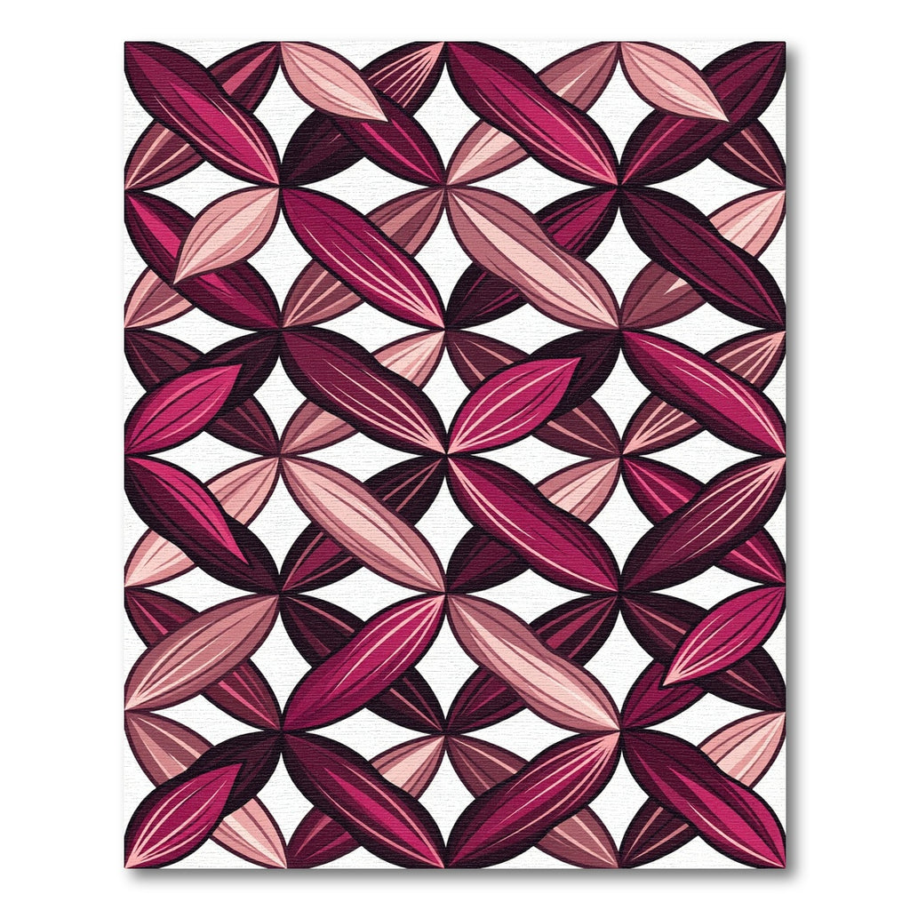 Orchid Petal Interlocking Geometric Rug